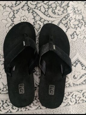 Men's Teva Mush II Flip Flops Black Sandals